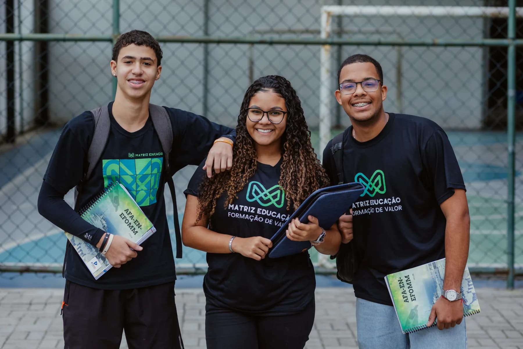 Alunos do Matriz Educação em atividade escolar